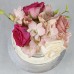 Flower -  Semi Naked 2 Tier Cake Fresh Flowers on Top (D, V)